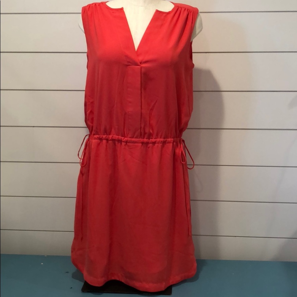 Gap neck Coral orange sleeveless dress